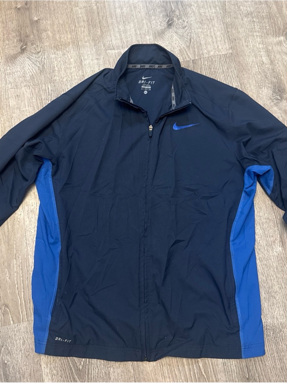 Nike Navy and Royal Blue Dri-FIT Full-Zip Jacket